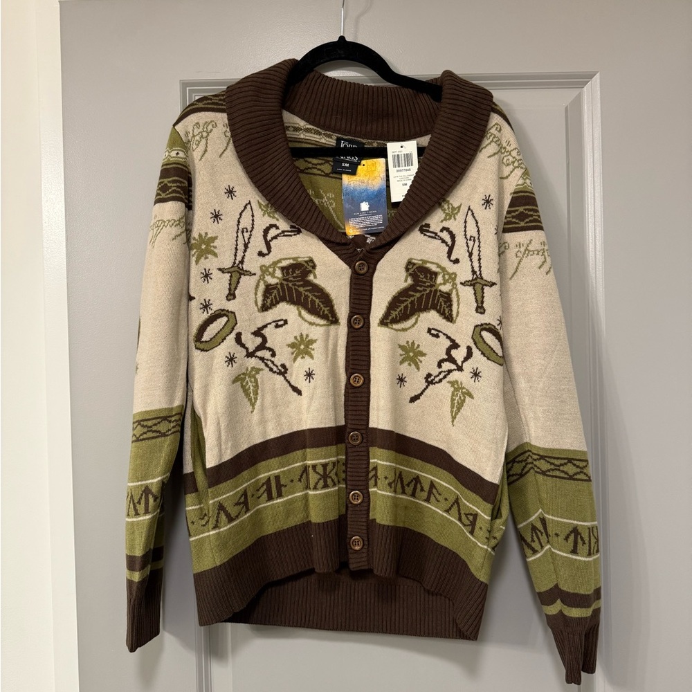 NWT Lord of the Rings Cardigan Sweater | Sold Out | Men’s Small / Women’s S–M - Picture 2 of 2